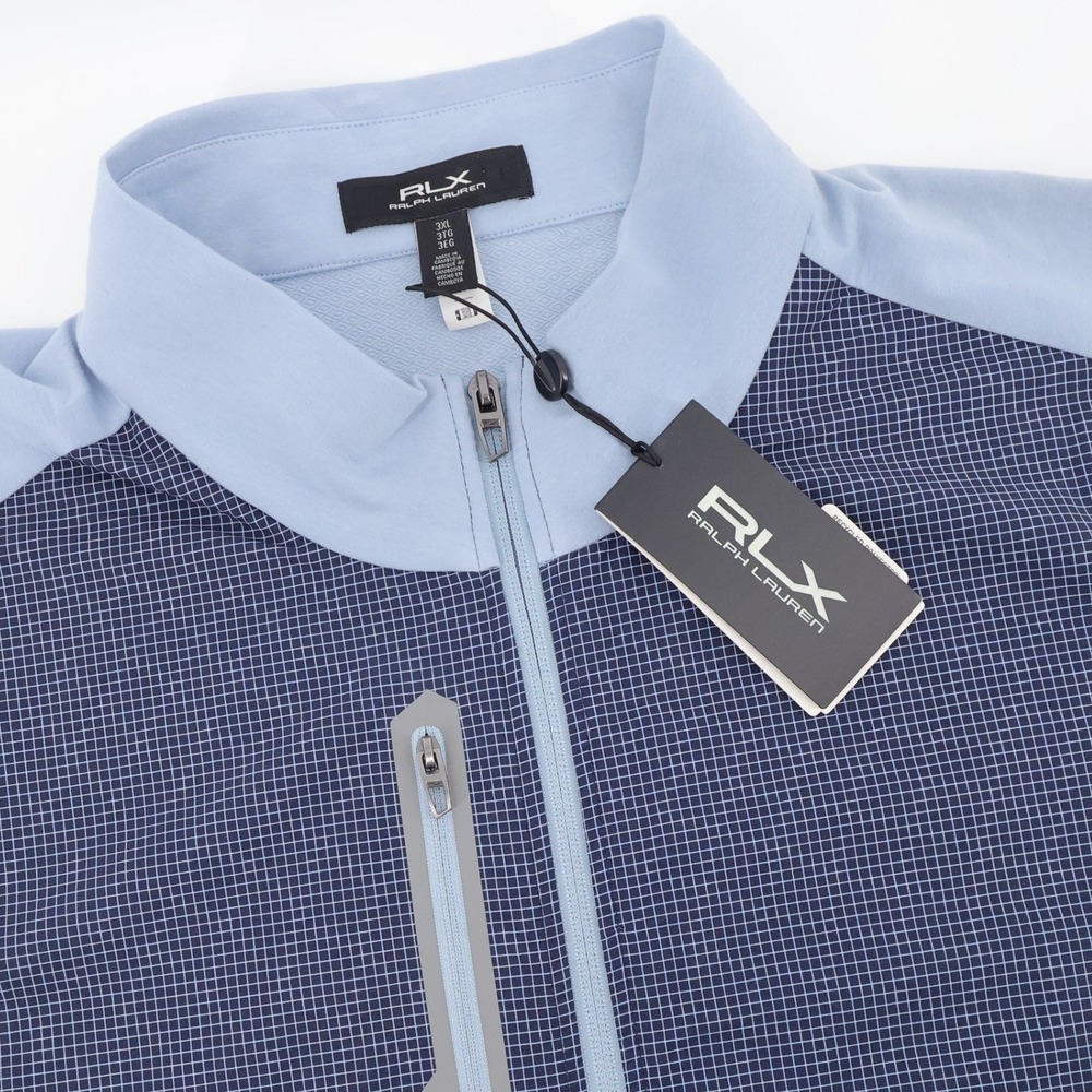 NEW RLX Ralph Lauren Golf Concept 1 Full Zip Vest Blue Sleeveless Mens 3XL $188